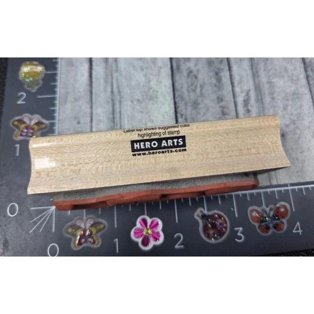 Hero Arts Swirl Rose Flower E2791 Rubber Stamp Wood #E29
